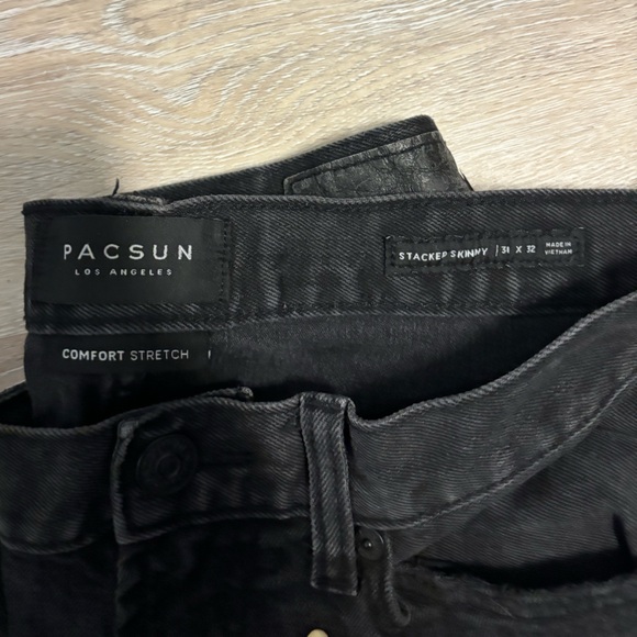 PacSun stacker skinny comfort  stretch black jeans - Picture 6 of 11